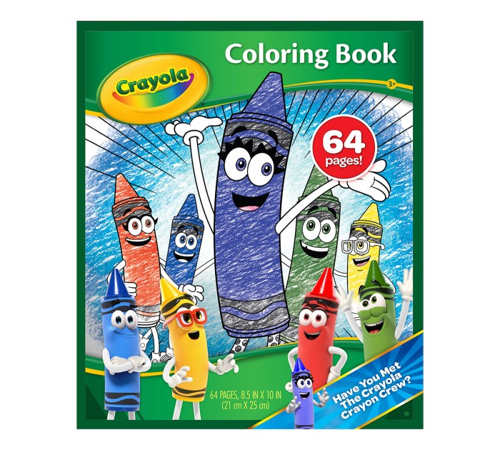 Animal coloring book and crayons