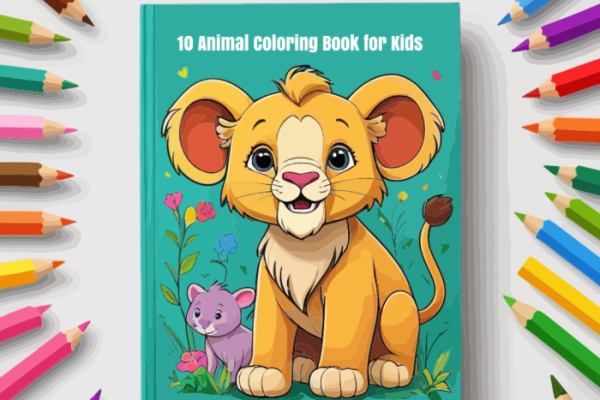 Animal coloring book for toddlers