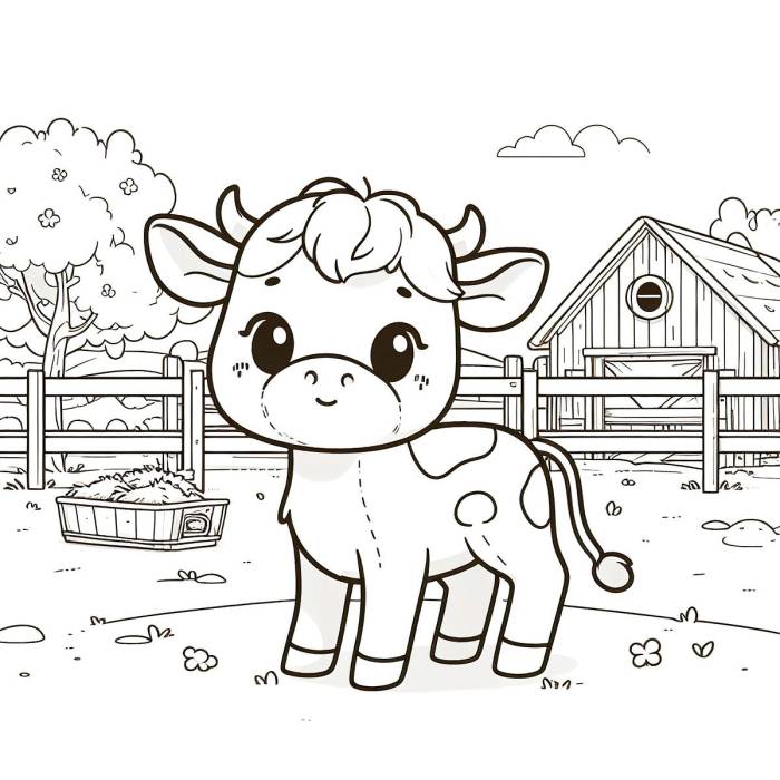 Cow animal coloring pages