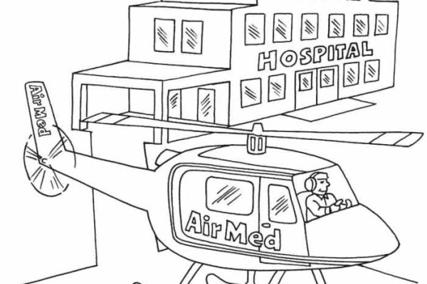 Animal hospital coloring pages