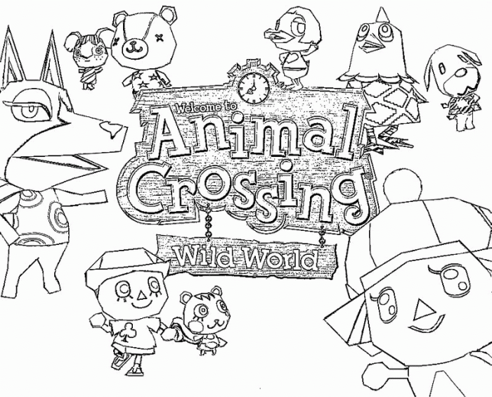 Animal crossing free coloring pages