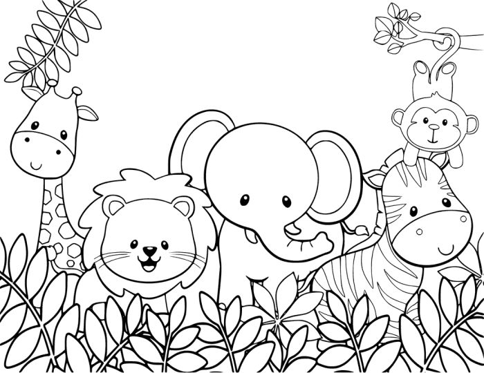 Animals pictures for kids coloring