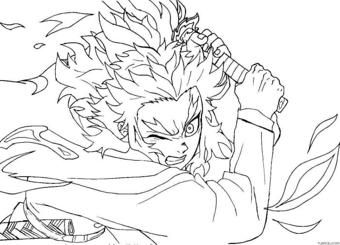 Demon slayer anime coloring pages