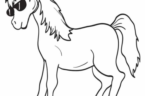 Animated horse coloring pages