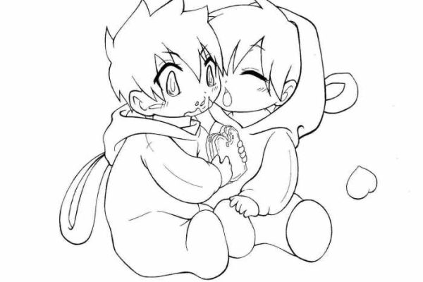 Anime chibi boy coloring pages