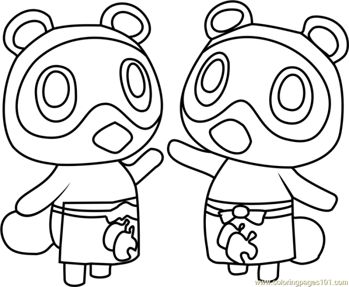 Animal crossing coloring pages pdf