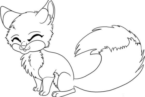 Cute chibi animals coloring pages for kids