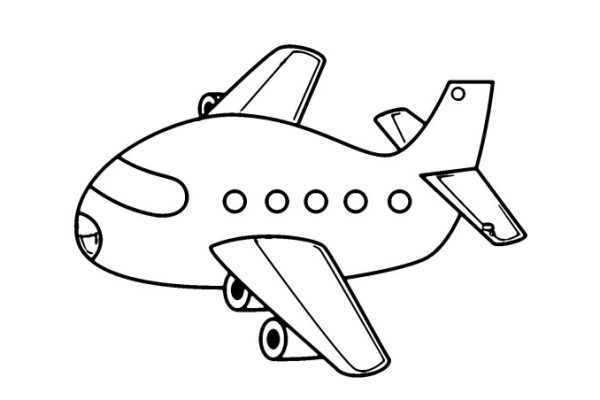 Animated plane laying on clock coloring