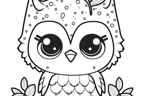 Animal coloring page cute