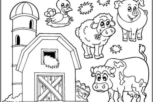 Coloring pages printable farm animals