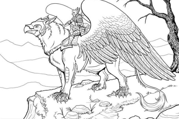 F mythical animal coloring pages