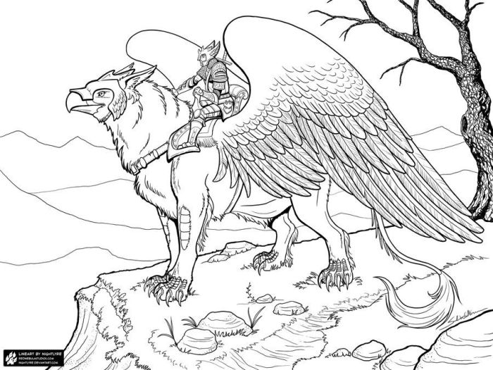 F mythical animal coloring pages