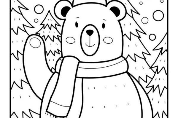 Free christmas animal coloring pages