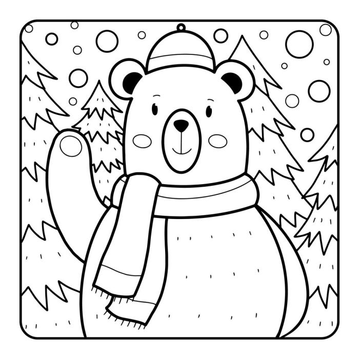 Free christmas animal coloring pages