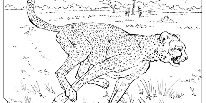 Animal coloring page realistic