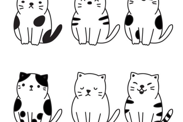 Cat coloring pages printable cartoon kitten little cute print baby siamese cats color pet twi moms picture sheet getdrawings anime