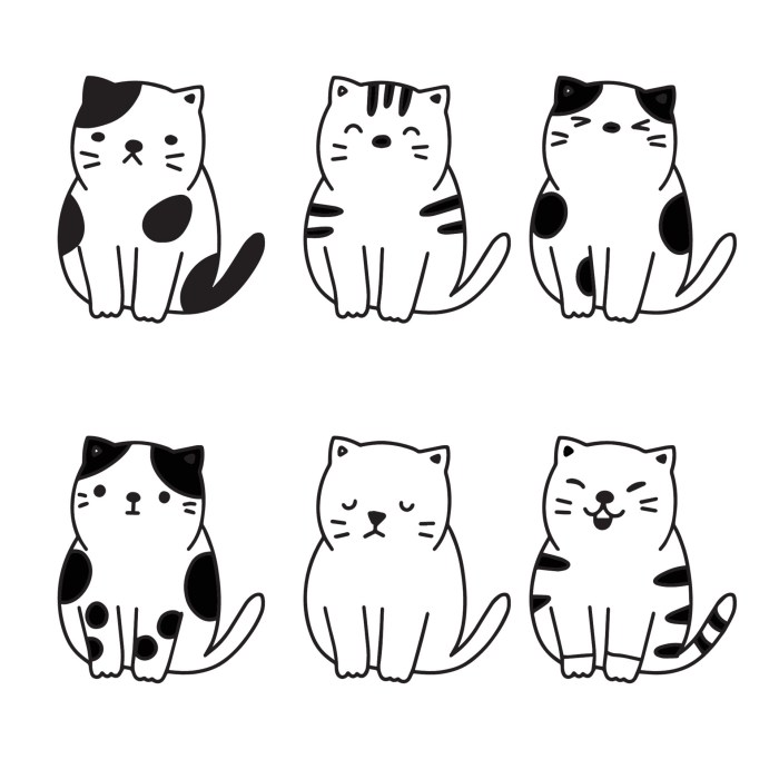 Cat coloring pages printable cartoon kitten little cute print baby siamese cats color pet twi moms picture sheet getdrawings anime