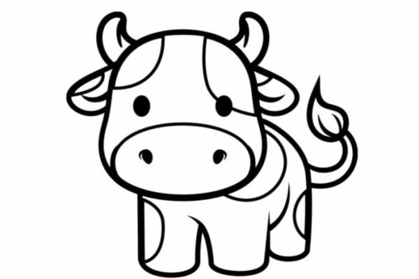 Cow animal coloring pages