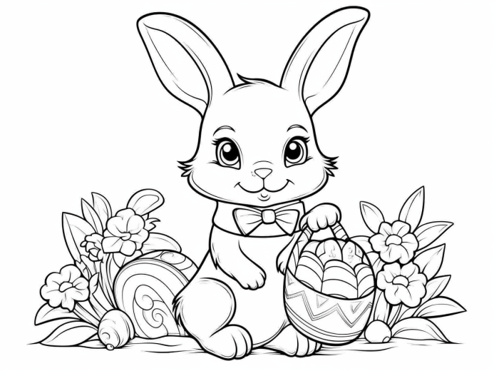 Anime easter coloring pages