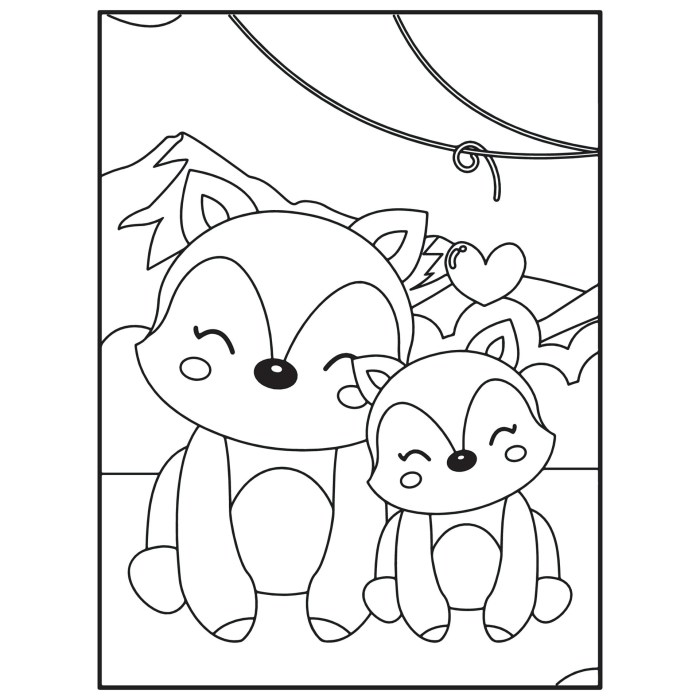 Coloring book animals for kids