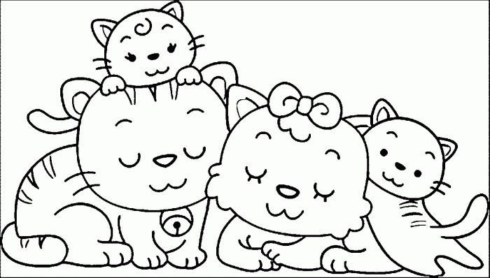 Animals family coloring template connect the line