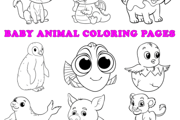 Free printable cute baby animal coloring pages