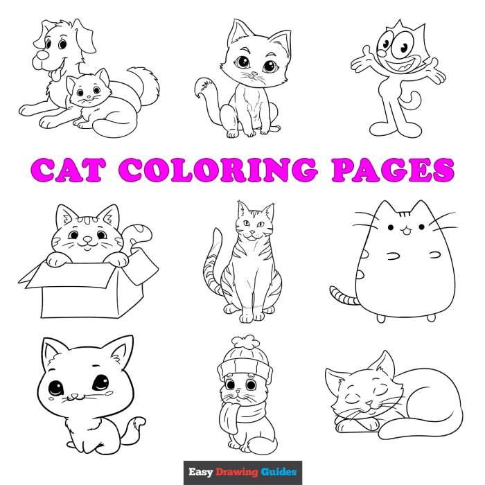 Coloring sheets animals small cat