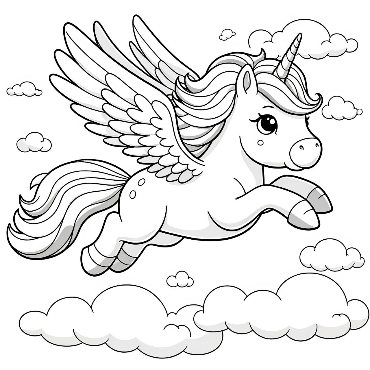 Animal coloring pages unicorn