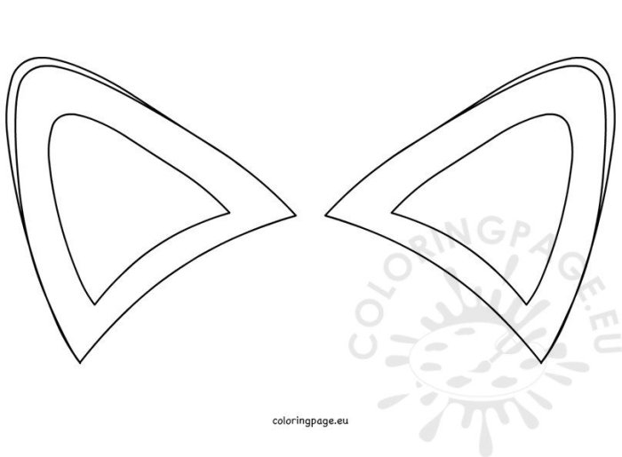 Animal ears coloring pages