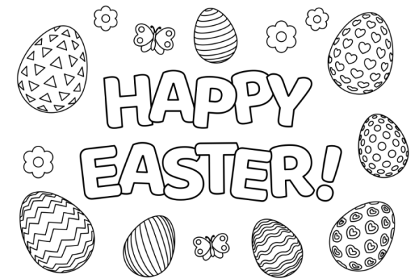 Anime easter coloring pages