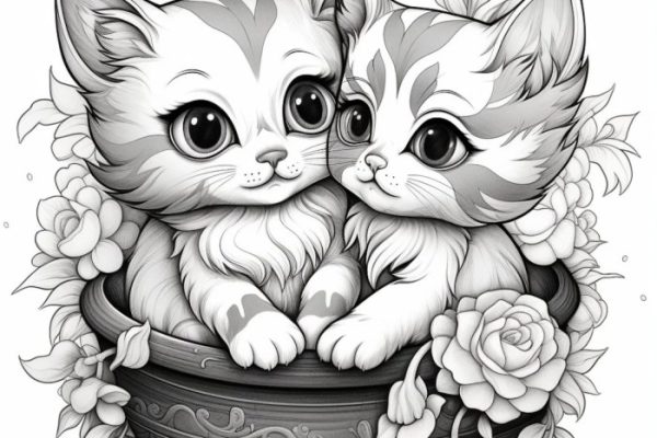 Animal coloring pages kitten