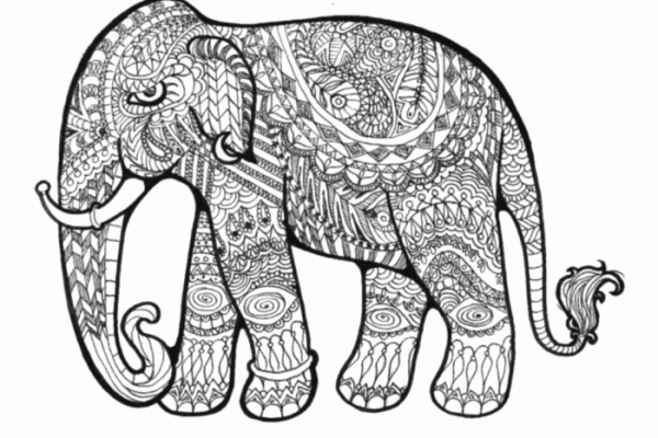 Printable geometric animal coloring pages