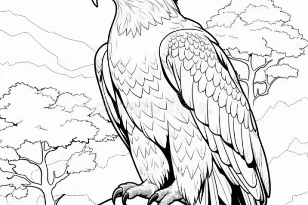 Animal coloring page realistic