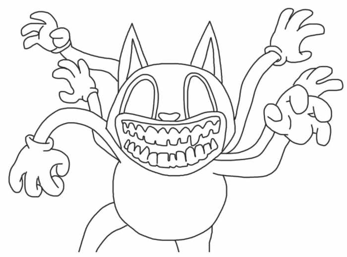 Animated cats coloring pages