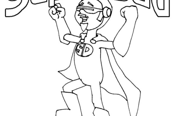 Animated father coloring page