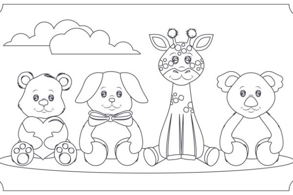 Coloring book animals for kids