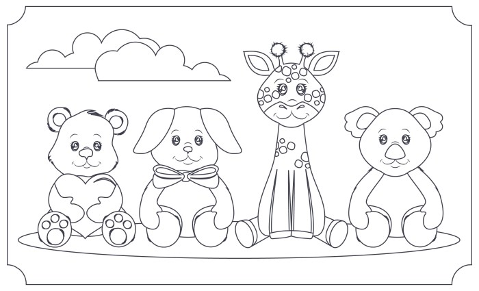 Coloring book animals for kids