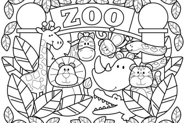 Animal art coloring book