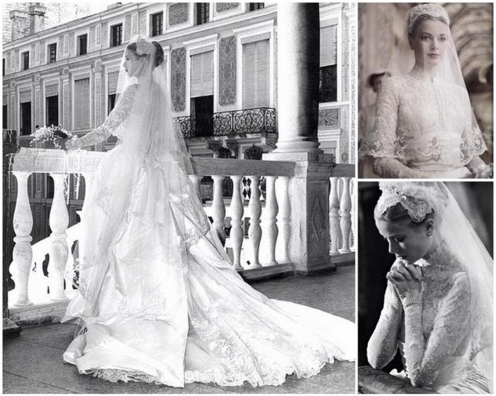 Grace kelly inspired wedding dress