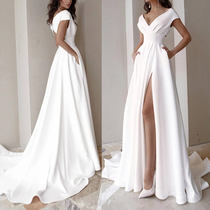 White formal dress for wedding