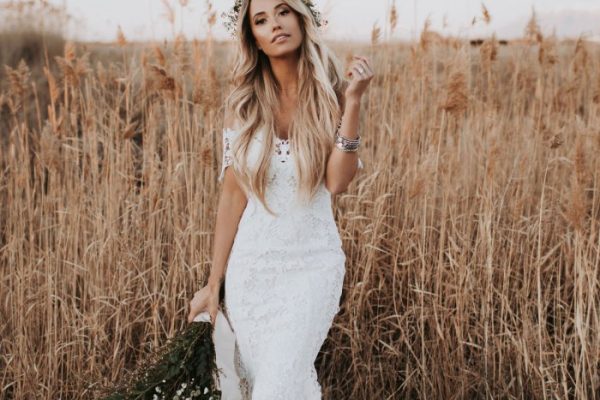 Wedding dress for rustic wedding