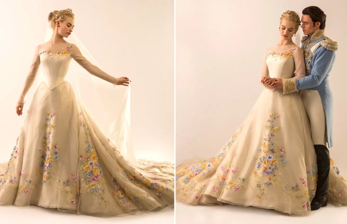 Wedding dress in cinderella 2015