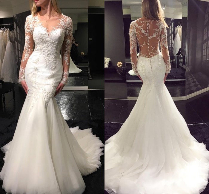 Wedding dress sleeves mermaid