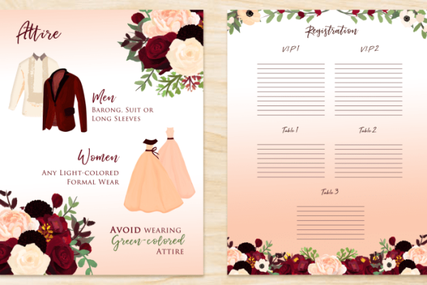 Wedding invitation dress code wording