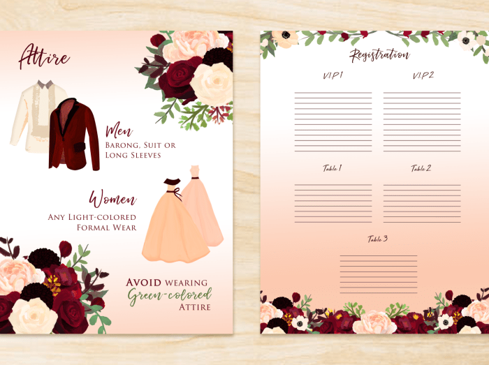 Wedding invitation dress code wording