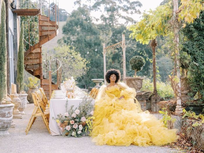 Yellow dresses for wedding